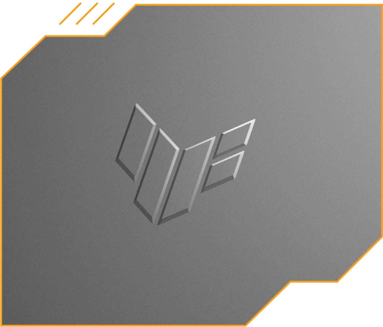 Gros plan sur le logo TUF Gaming.