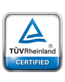 Icône certifié TÜV Rheinland avec texte Low Blue Light (Hardware Solution)