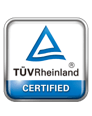 Icône certifié TÜV Rheinland avec texte Low Blue Light (Hardware Solution)